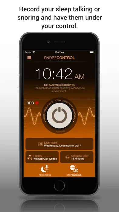 Snore Control - Stop Snoring screenshot 1