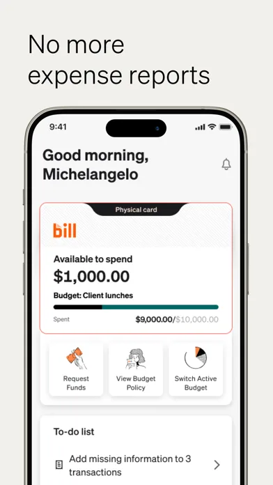 BILL Spend & Expense (Divvy) screenshot 1