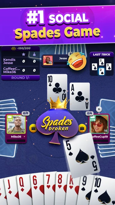 VIP Spades - Online Card Game screenshot 1