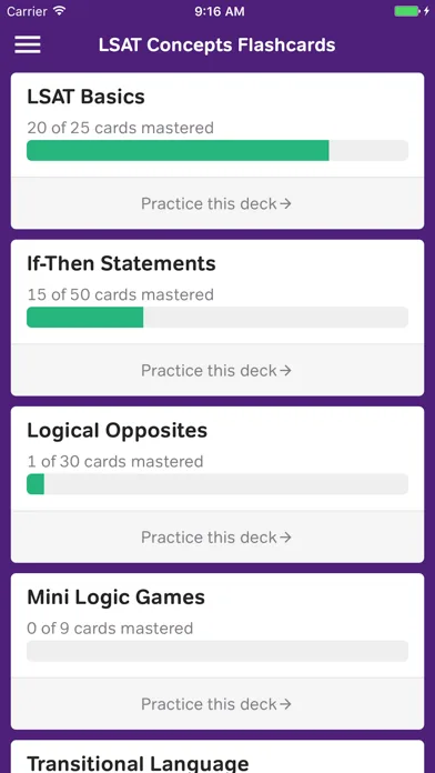 LSAT Logic Flashcards screenshot 1