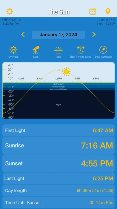 The Sun: Sunrise sunset Times screenshot 1