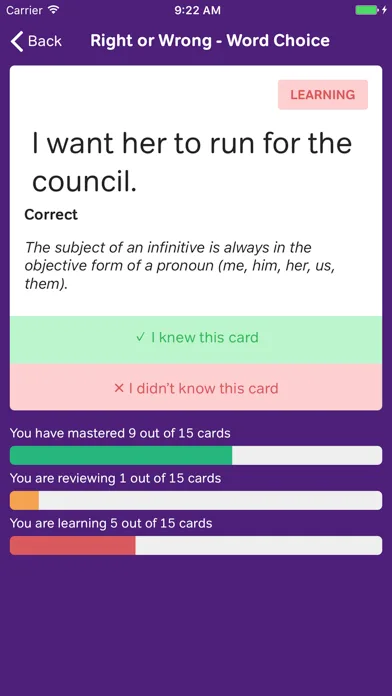 English Grammar Flashcards screenshot 3