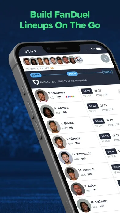 LineupHQ FanDuel DFS Optimizer screenshot 1