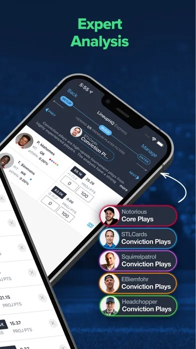 LineupHQ FanDuel DFS Optimizer screenshot 2
