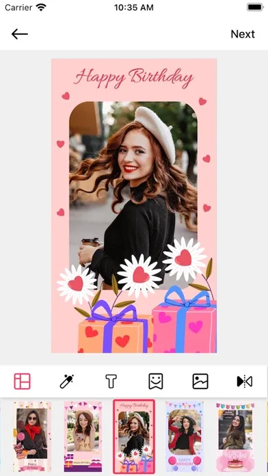 Birthday Photo Frames - Editor screenshot 2