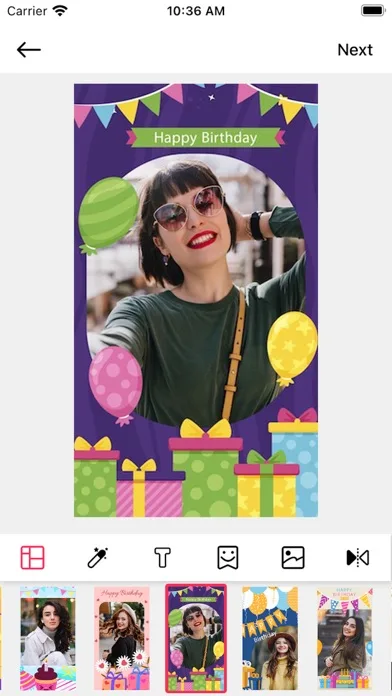 Birthday Photo Frames - Editor screenshot 4