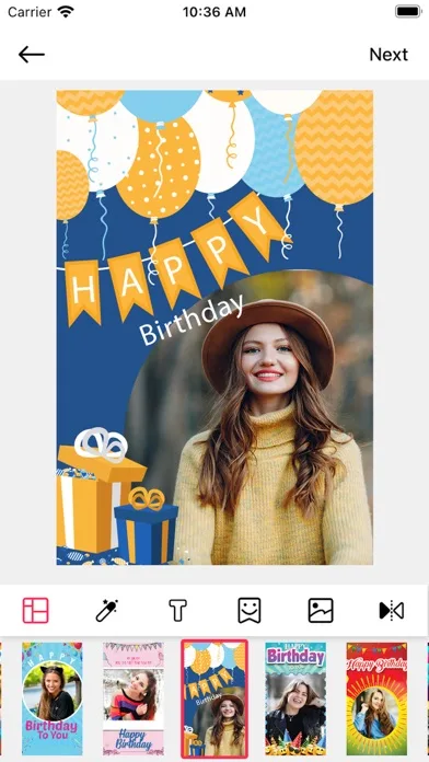 Birthday Photo Frames - Editor screenshot 5