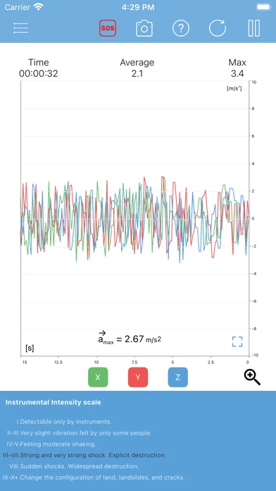 Vibration Meter, seismograph screenshot 2