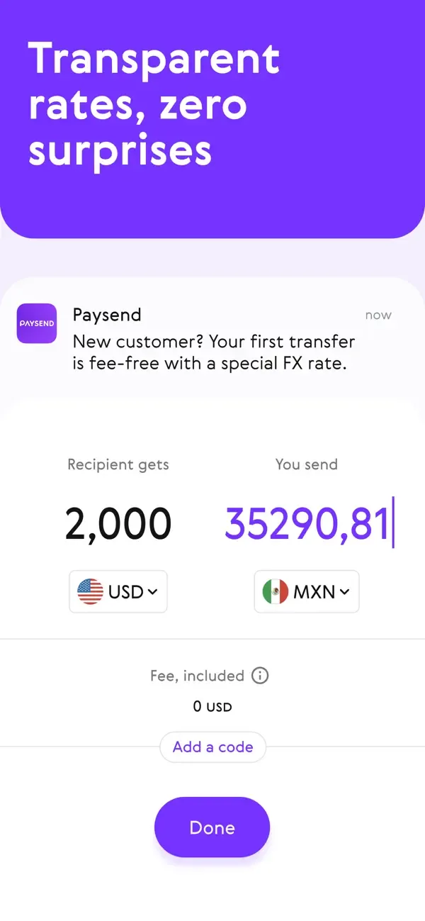 Paysend: Simple Money Transfer screenshot 3