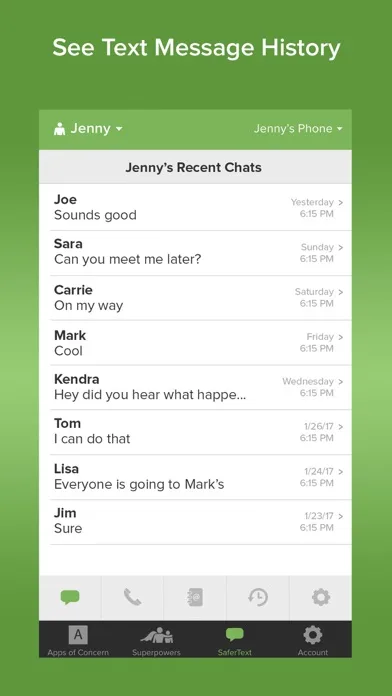 SaferKid Text Monitoring App screenshot 1