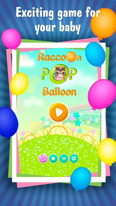 Candy Raccoon: Pop Balloons screenshot 1