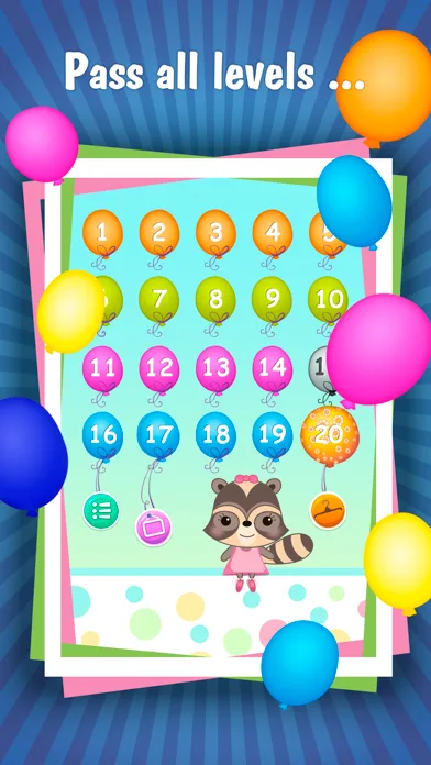 Candy Raccoon: Pop Balloons screenshot 3