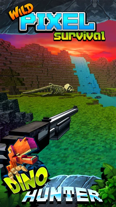 Wild Dino-saur Hunt-ing Survival Pixel screenshot 1