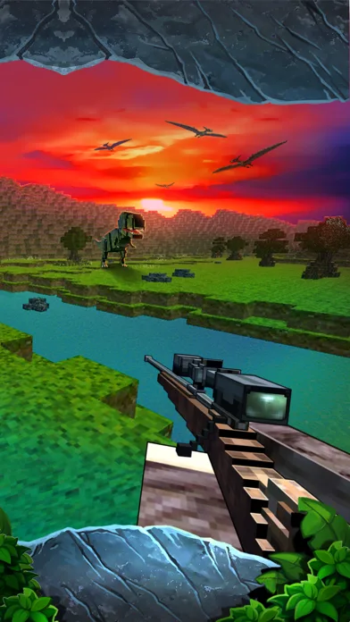 Wild Dino-saur Hunt-ing Survival Pixel screenshot 2