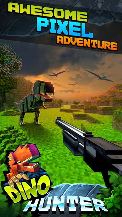 Wild Dino-saur Hunt-ing Survival Pixel screenshot 5
