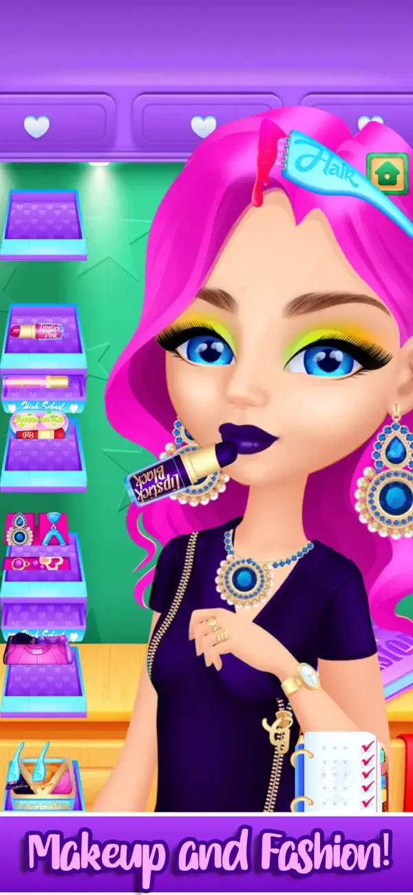 Girls High School Makeup Salon screenshot 1