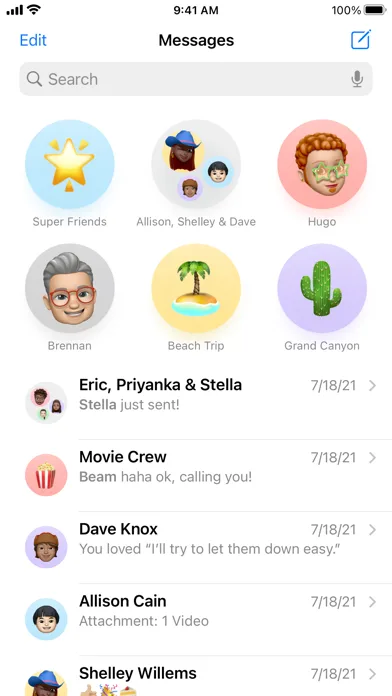 Messages screenshot 1