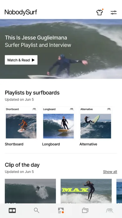 NobodySurf - Surfing Videos screenshot 1
