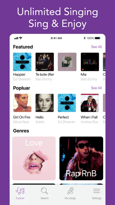 Sing Karaoke - Unlimited Songs screenshot 1