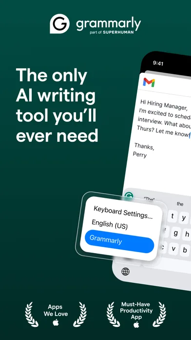 Grammarly: AI Keyboard & Notes screenshot 1