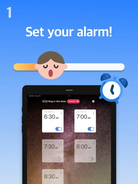 Alarmy - Loud alarm clock screenshot 1
