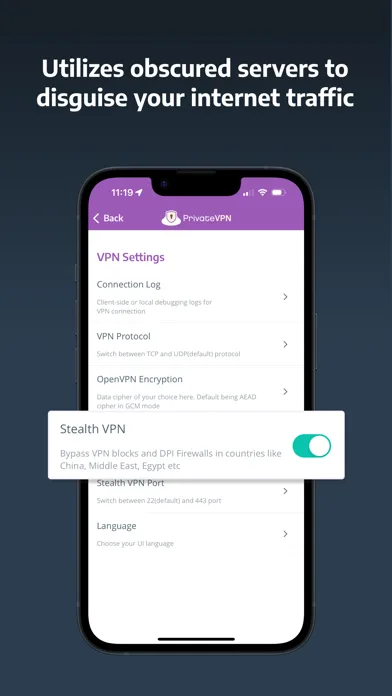 PrivateVPN screenshot 3