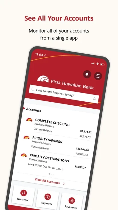 First Hawaiian Bank Mobile screenshot 1