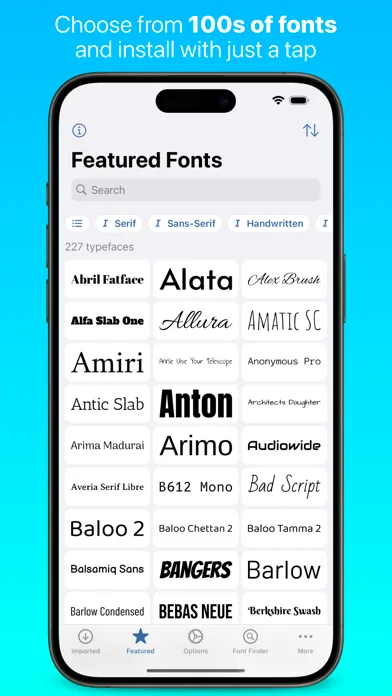 iFont: find, install any font screenshot 1