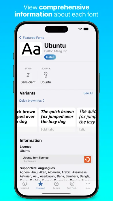 iFont: find, install any font screenshot 2
