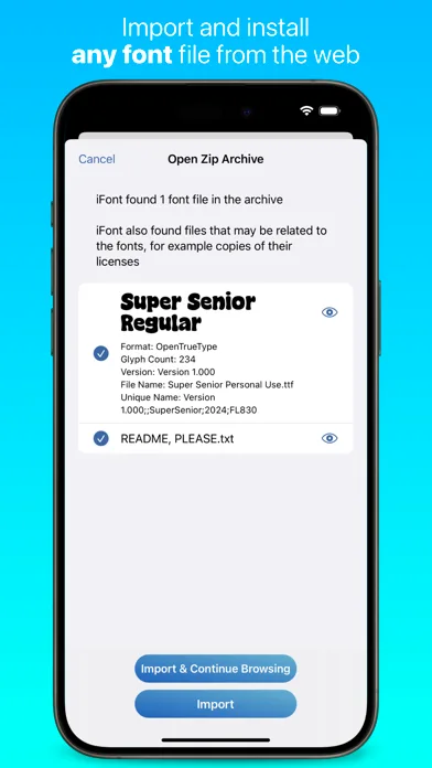 iFont: find, install any font screenshot 3