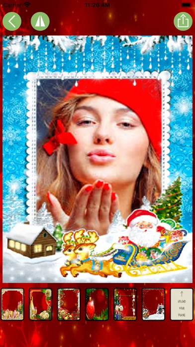Christmas photo frame vertical screenshot 1