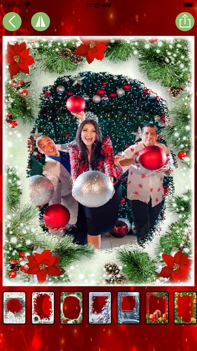 Christmas photo frame vertical screenshot 2