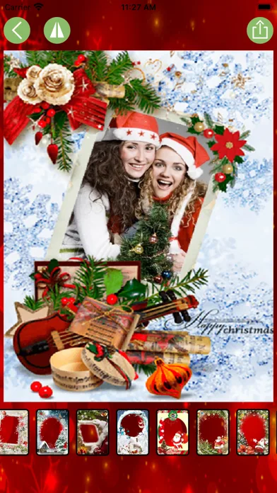 Christmas photo frame vertical screenshot 3