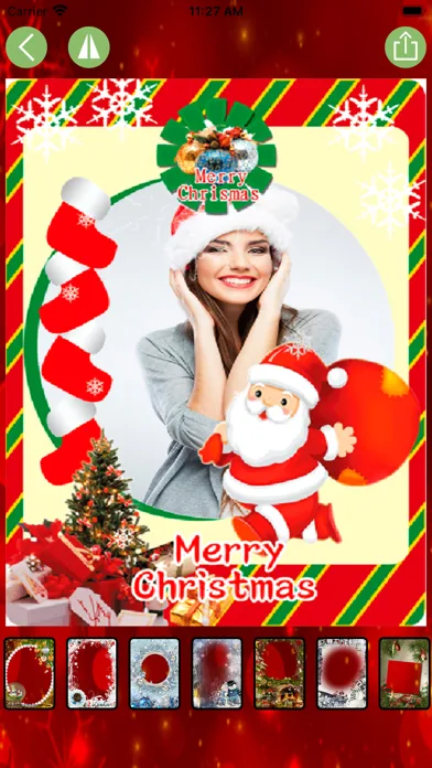 Christmas photo frame vertical screenshot 4