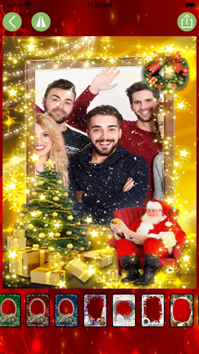 Christmas photo frame vertical screenshot 5