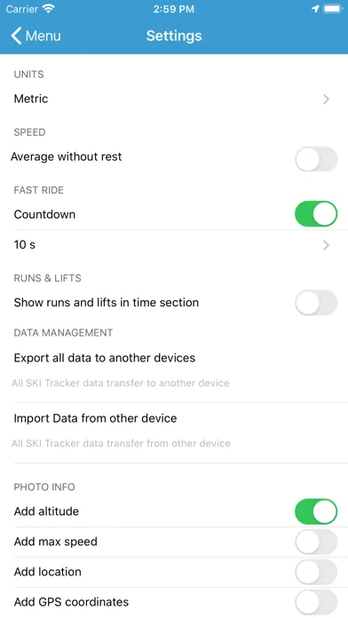 EXA Ski Tracker screenshot 5