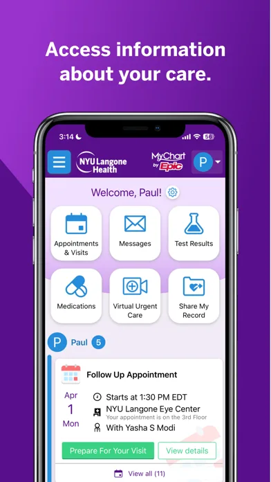 NYU Langone Health screenshot 1