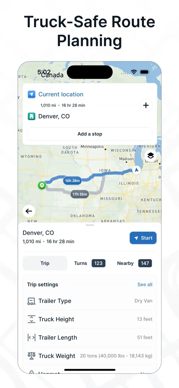 TruckMap - Truck GPS Routes screenshot 2