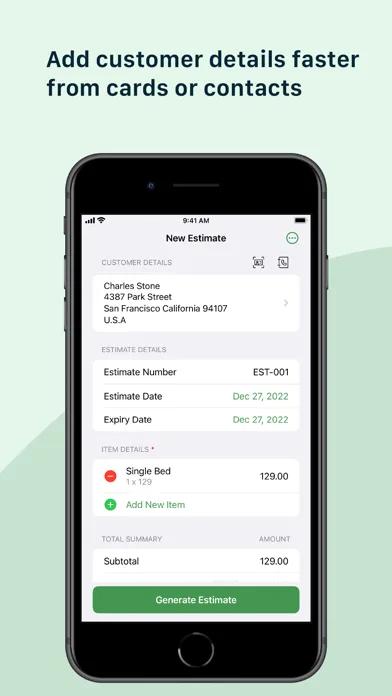 Estimate Generator - Zoho screenshot 1