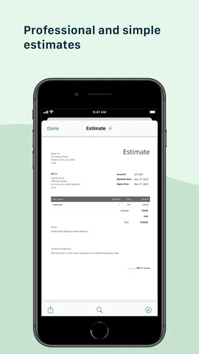 Estimate Generator - Zoho screenshot 2