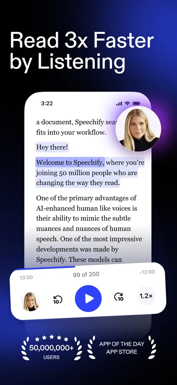 Speechify – Text to Speech PDF screenshot 1