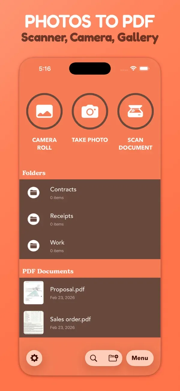 Photos PDF : Scanner Converter screenshot 1