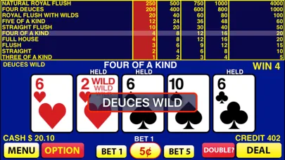 Deuces Wild Video Poker screenshot 3