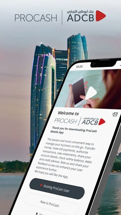 ADCB ProCash Mobile screenshot 1