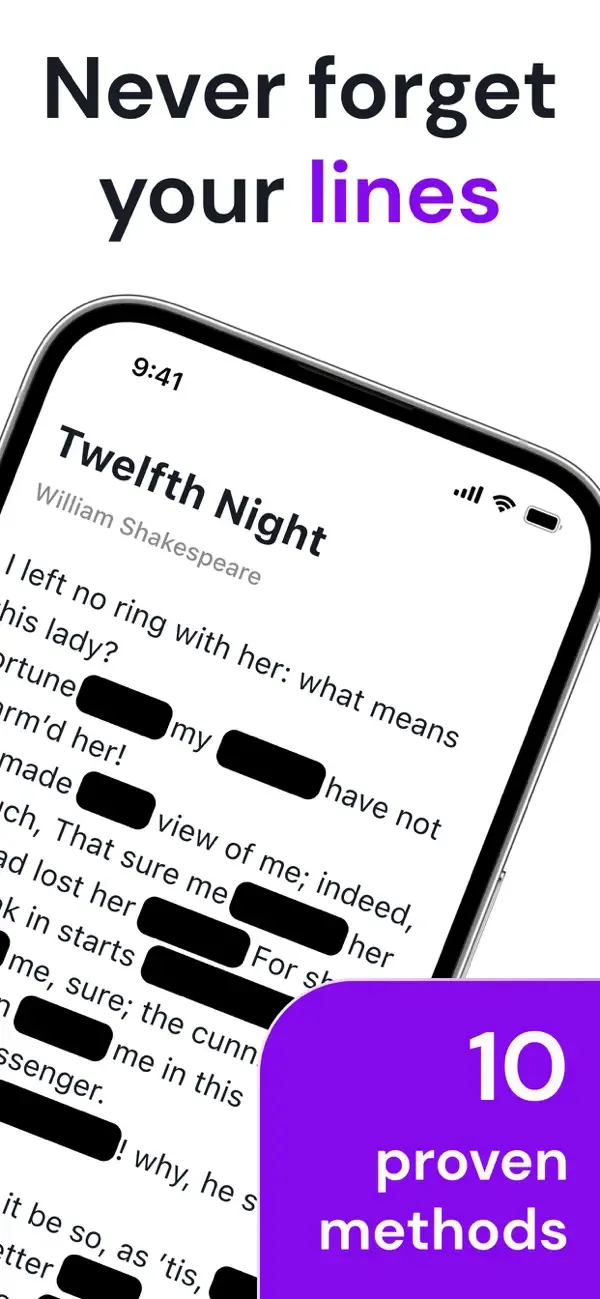 Memorize lines: MemoCoach screenshot 2