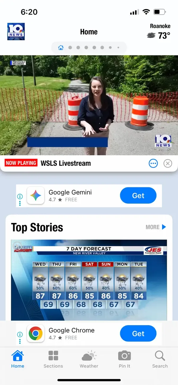 WSLS 10 News - Roanoke screenshot 1