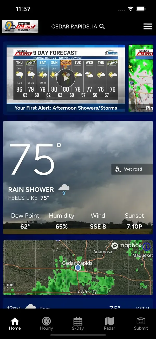 KCRG-TV9 First Alert Weather screenshot 1