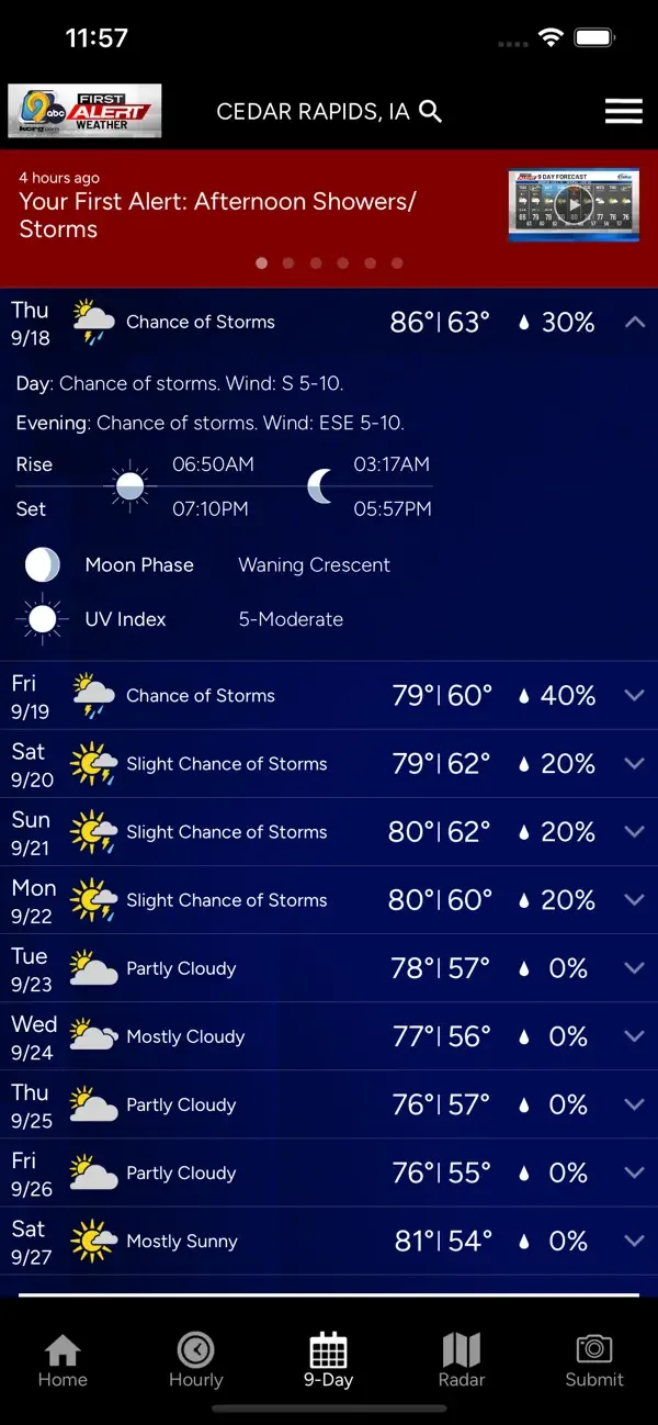 KCRG-TV9 First Alert Weather screenshot 3