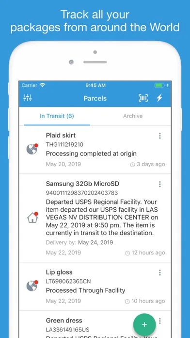 Packages - Track Your Parcels screenshot 1