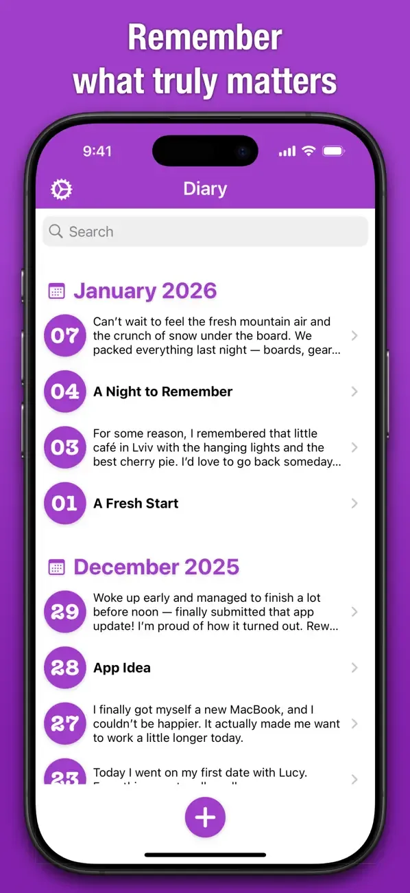 Simple Daily Diary screenshot 1